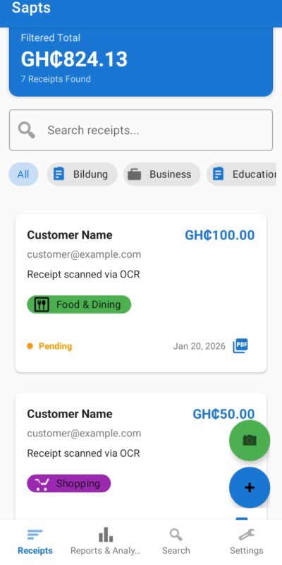 Categorized Spending